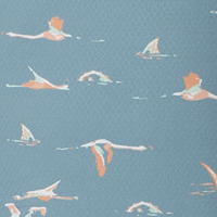 Tranquil Teal Tailfins Print