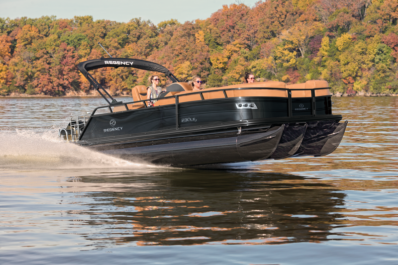 Deck Boat on the lake