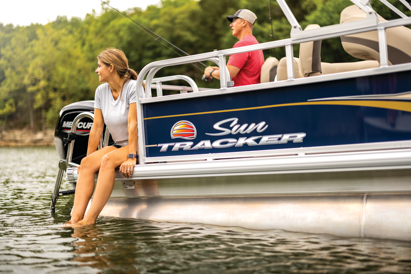 Deck Boat on the lake