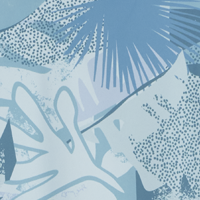 Milky Blue Tropical Pampas