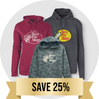 Bass Pro Shops or Cabela's Logo Hoodies for the family - Save 25%