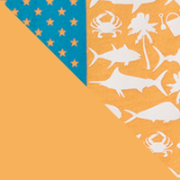 Summer Orange/PFG Fish Flag
