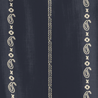 Navy Paisley Stripe