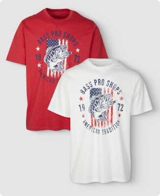 Bass Pro Shops Flag Tee's - Available in Adult and Youth Sizes