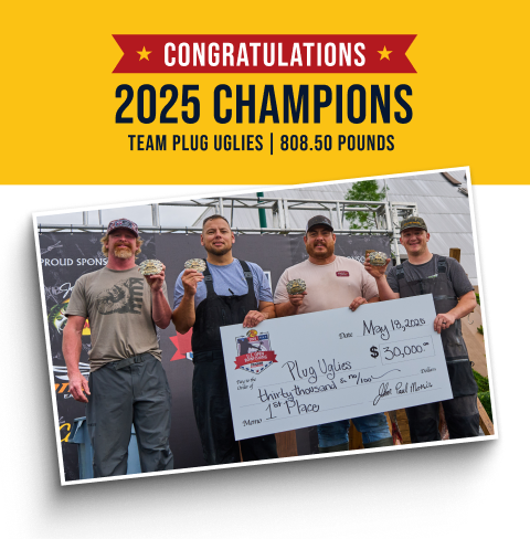 Congratulations 2025 champions. Team plug uglies | 808.50 pounds