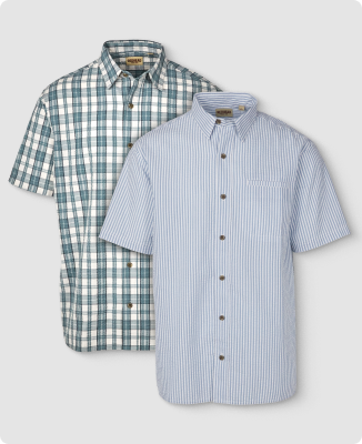 Redhead Seersucker Button-Up Short Sleeve Shirt - Save 40%