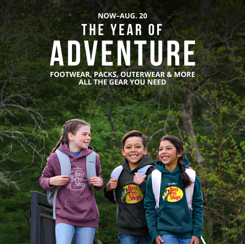 The Year of Adventure - Footwear, packs, outerwear and more now through August 20.