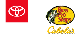 Toyota and Bass Pro Shops Cabela's logos