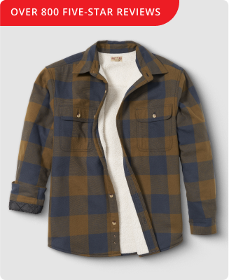 RedHead Sherpa-Lined Plaid Long-Sleeve Shirt for Men - Save 20%