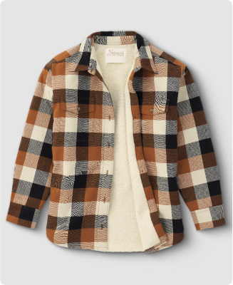 Natural Reflections Sherpa-Lined Flannel Long-Sleeve Shirt - Save 20%