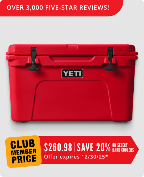 
$260.98. Save 20% on all Yeti hard coolers. 12/30/2025. Over 3,000 Five-Star Reviews!.
