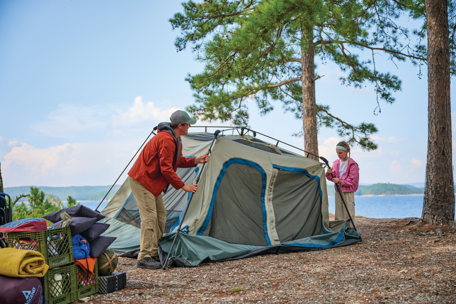 Ascend Lighted Instant Cabin Tent Setup & Use Guide