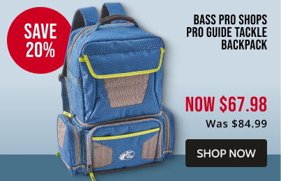 Bass Pro Shops Pro Guide Backpack Tackle Bag. Now $67.98, was $84.99. Click to shop now.