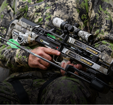 Man hunting with Tenpoint TRX 515 crossbow