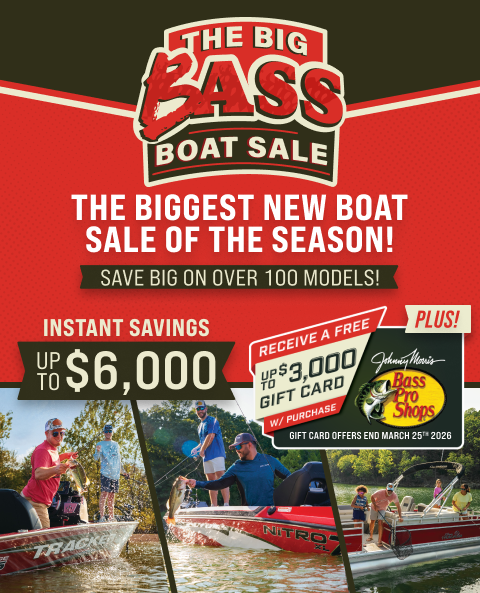 The Biggest new boat sale of the season! Save big on over 100 models! Instant Savings up to $6, 000