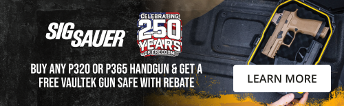 Buy any P320 or P365 handgun and get a free Vaultek gun safe with rebate