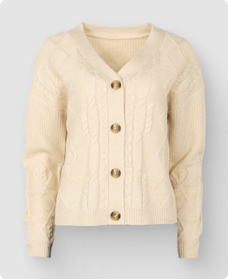 Natural Reflections Tahoe Cable Long-Sleeve Sweater Cardigan - Save 52%