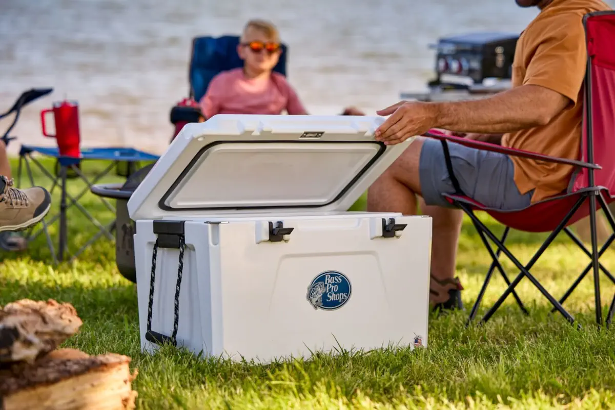 camping coolers at campsite