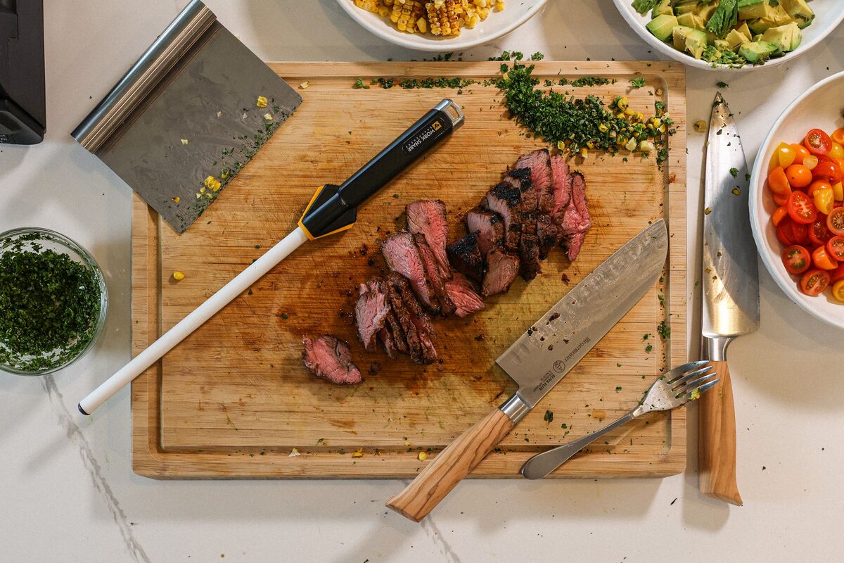 Prepared fish or game on a cutting board
