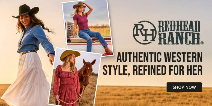 Redhead Ranch. Authentic Western style, refined for her. shop now.