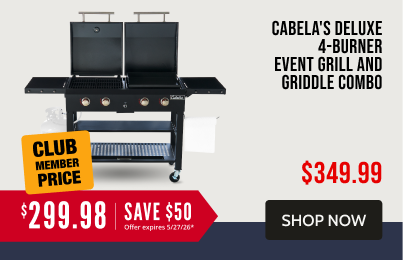 Cabelas Deluxe Griddle and Grill Combo