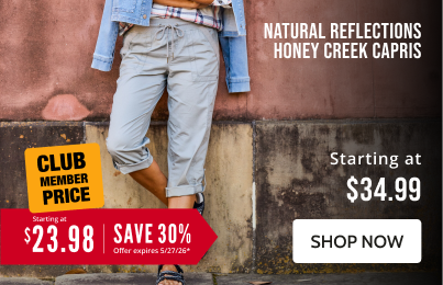 natural reflections honey creek capris