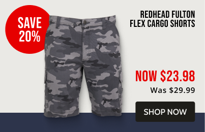 redhead fulton flex cargo shorts