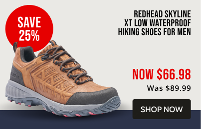 redhead skyline xt low waterproof hiking shoes for men