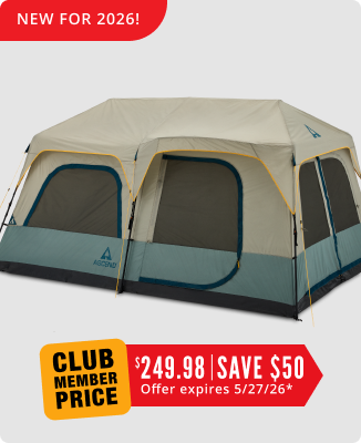 Ascend 10-Person Lighted Instant Cabin Tent - 