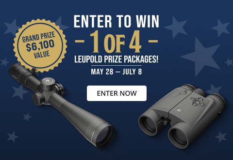Enter to win 1 of 4 Leupold Prize Packages! Grand prize $6,100 Value. Click to enter now.
