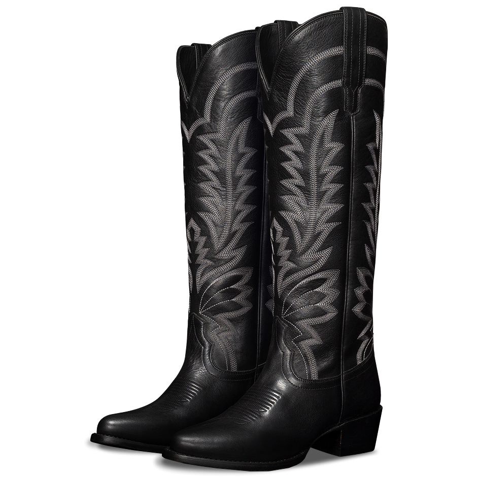 The Abby Women's Midnight Cowhide Cowgirl Boot