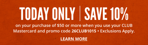Click to Learn about CLUB 10% discount